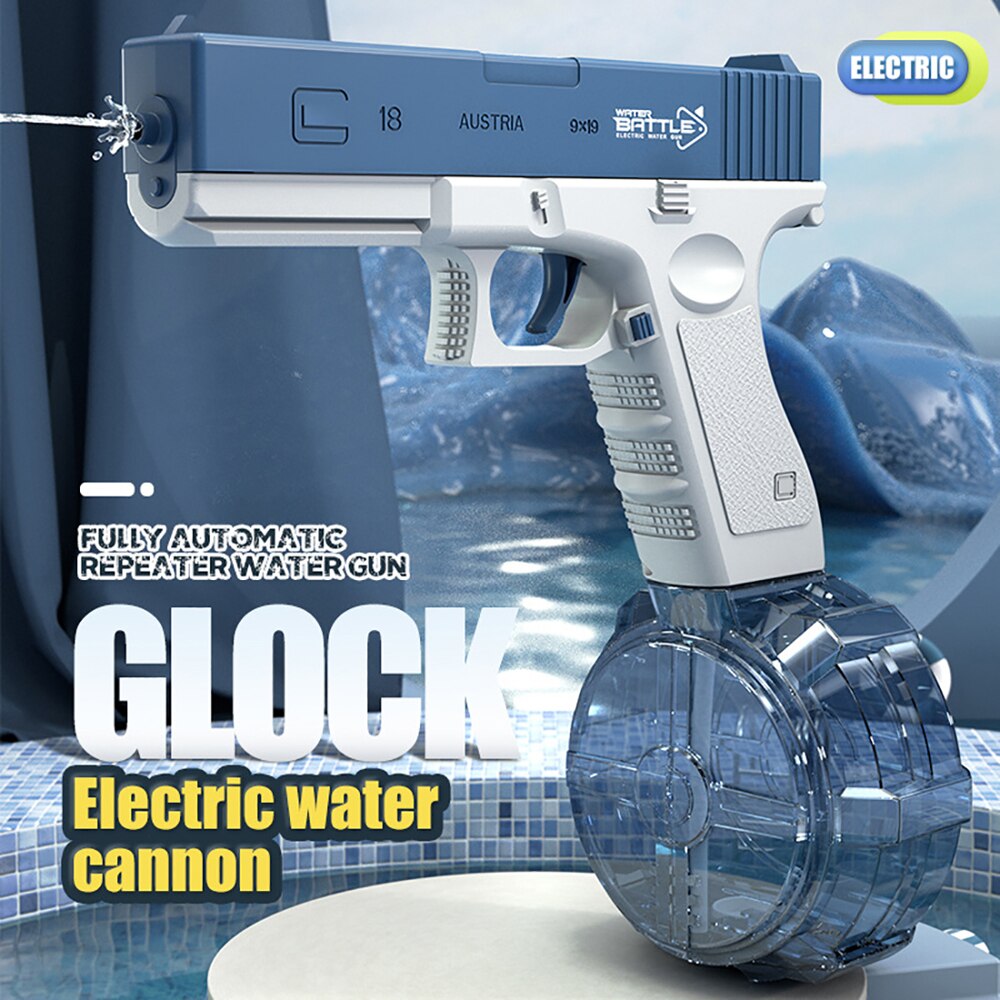 Aqua Gunz: Glock Trommelmagazin blau